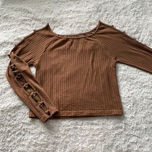 Suzette Brown crop top